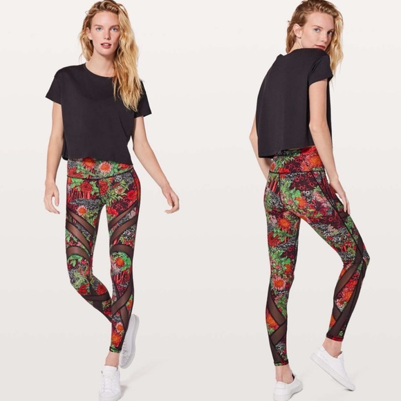 Lululemon Wunder Under Hi-Rise Tight *Mesh 28" Zen Garden Multi size 4 - Picture 7 of 7